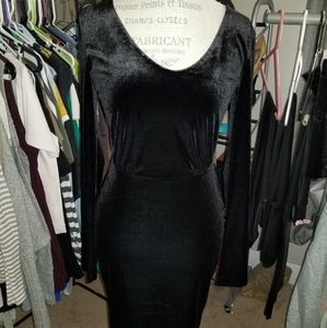 Black velvet dress